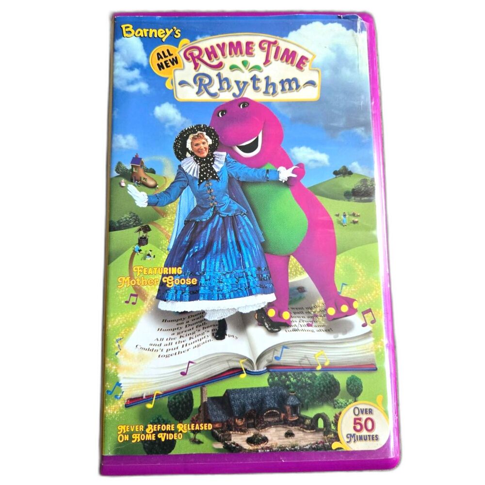 Barney's Rhyme Time Rhythm 2000 VHS Lyrick Studios Children's Musical